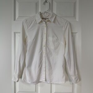 Gap Classic White Collared Button Down Dress Shirt (Size XS Petite)